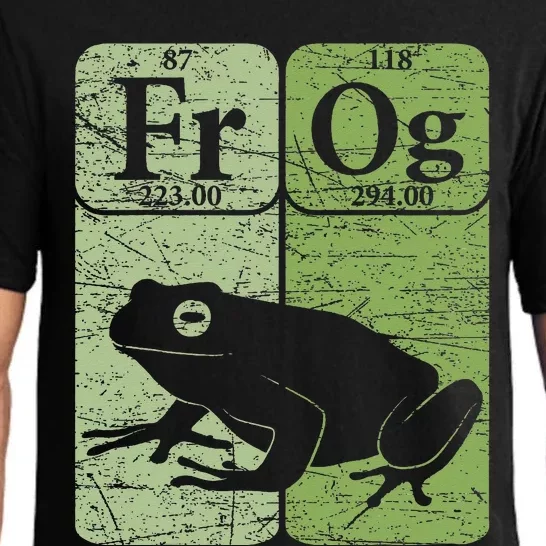 Frog Periodic Table Elements Herpetologist Frog Lover Retro Pajama Set