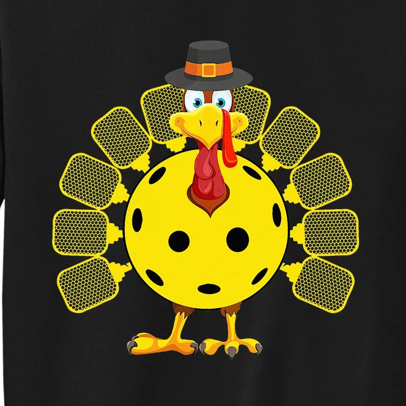 Funny Pickleball Thanksgiving Golf Ball Turkey Lover Sweatshirt