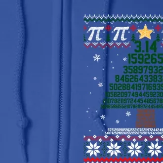 Funny Pi Tree Christmas Math Teacher Ugly Sweater Funny Gift Full Zip Hoodie