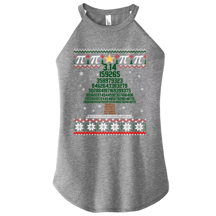 Funny Pi Tree Christmas Math Teacher Ugly Sweater Funny Gift Women’s Perfect Tri Rocker Tank