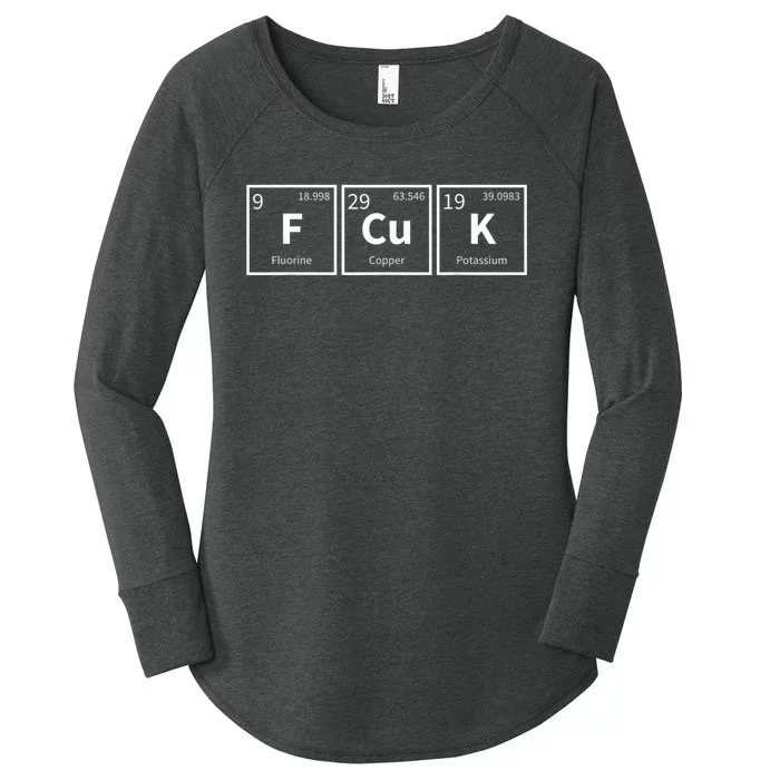 FCUK Periodic Table I Don't Give F Anti Bullying Women's Perfect Tri Tunic Long Sleeve Shirt