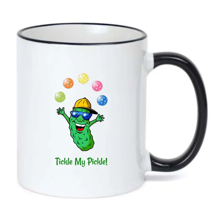 Fun Pickleball, Tickle My Pickle, Juggling Pickleballs Black Color Changing Mug