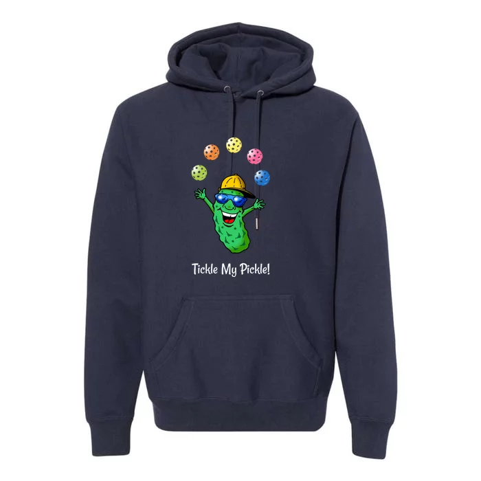 Fun Pickleball, Tickle My Pickle, Juggling Pickleballs Premium Hoodie