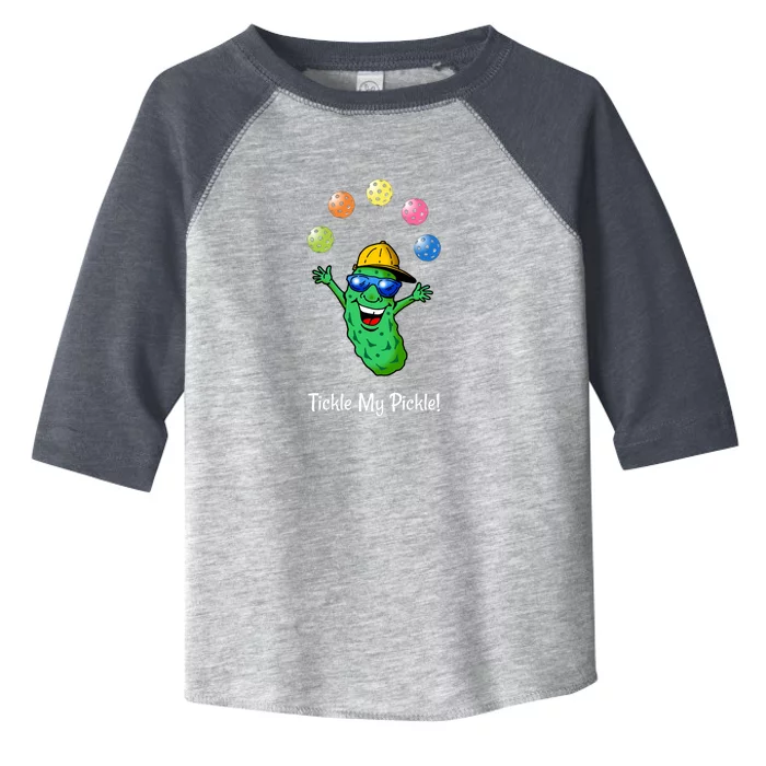 Fun Pickleball, Tickle My Pickle, Juggling Pickleballs Toddler Fine Jersey T-Shirt