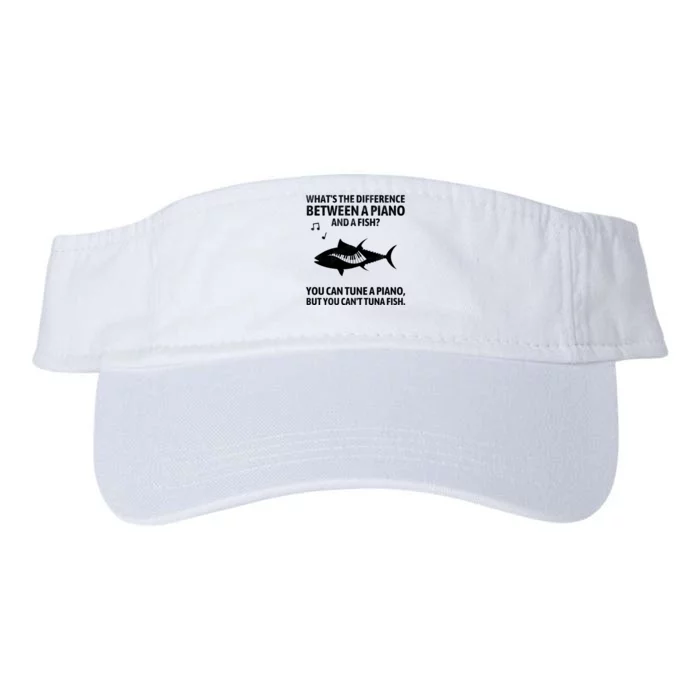 Funny Piano Tuna Fish Music Sarcastic Joke Valucap Bio-Washed Visor