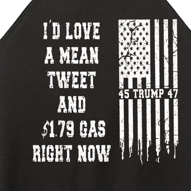 Funny Pro Trump Fathers Day Gas Prices Mean Tweets July 4th Women’s Perfect Tri Rocker Tank