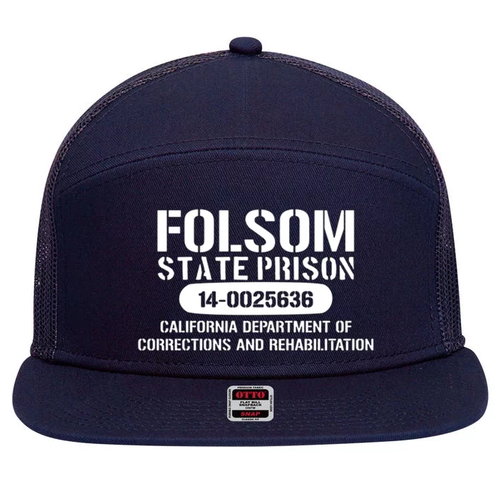 Folsom Prison TShirt Funny 7 Panel Mesh Trucker Snapback Hat