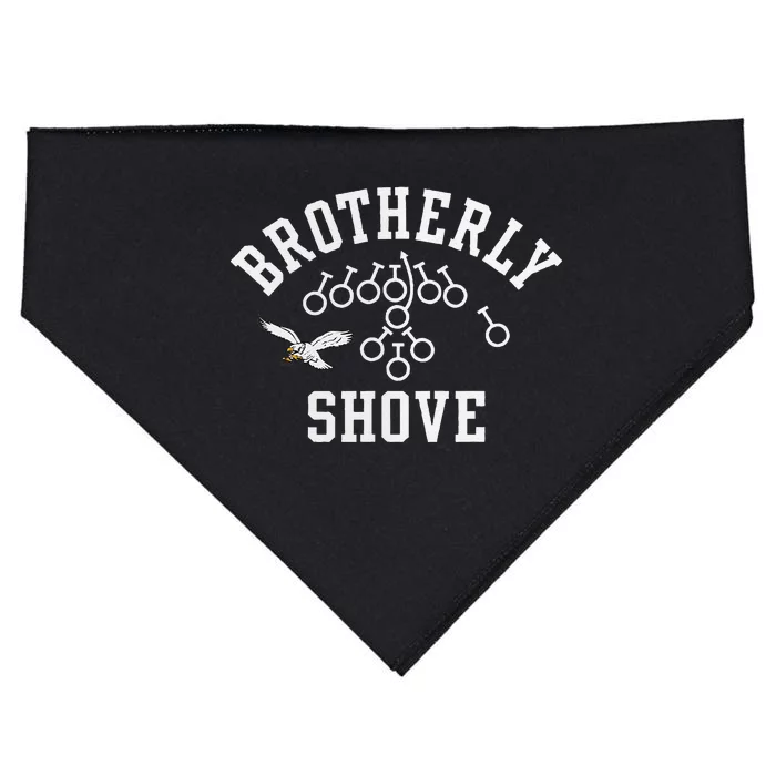 Funny Philadelphia Tush Push Brotherly Shove USA-Made Doggie Bandana