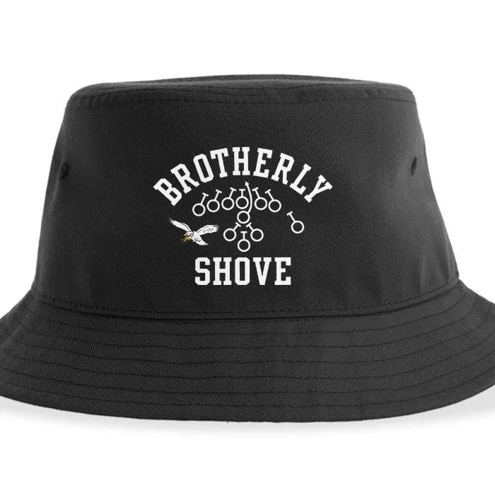 Funny Philadelphia Tush Push Brotherly Shove Sustainable Bucket Hat