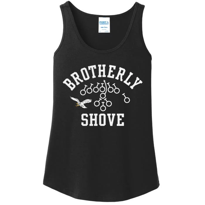 Funny Philadelphia Tush Push Brotherly Shove Ladies Essential Tank