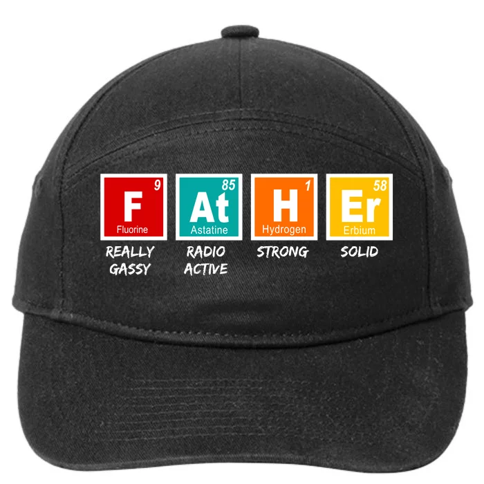 Father Periodic Table 7-Panel Snapback Hat