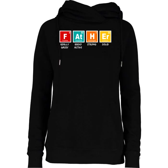 Father Periodic Table Womens Funnel Neck Pullover Hood