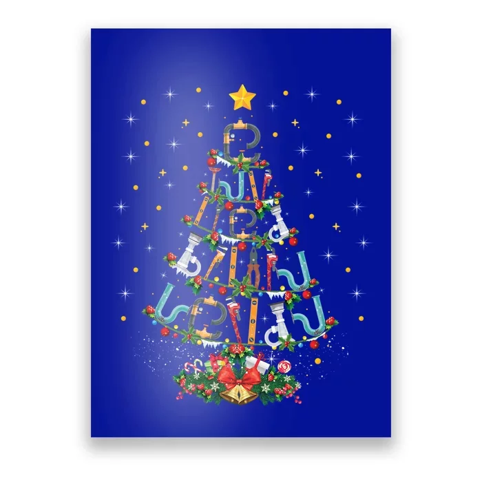 Funny Plumber Tools Xmas Tree Gift Ugly Plumber Christmas Gift Poster