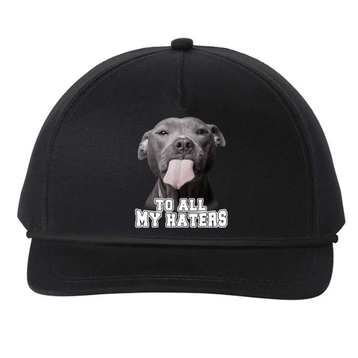 Funny Pitbull To All My Haters Shirt Pitbull Dog Lover Gift Snapback Five-Panel Rope Hat