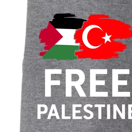 Free Palestine Turkish Turkey Support Palestinian Doggie 3-End Fleece Hoodie