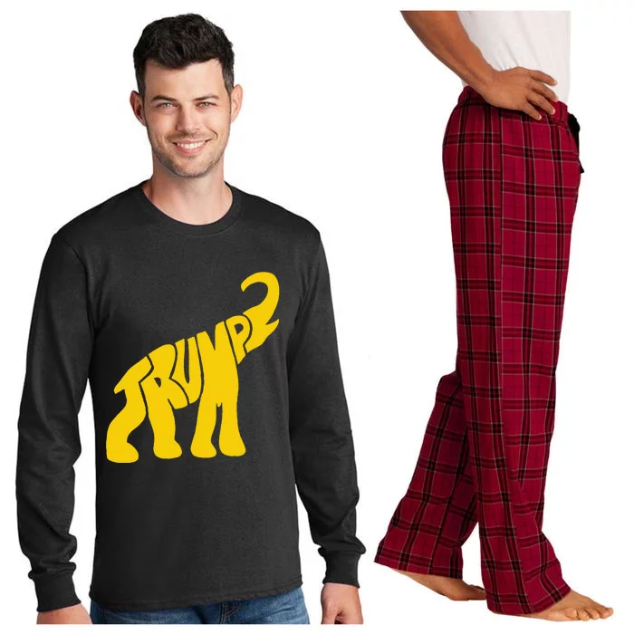 Funny Pro Trump Elephant Gift Long Sleeve Pajama Set