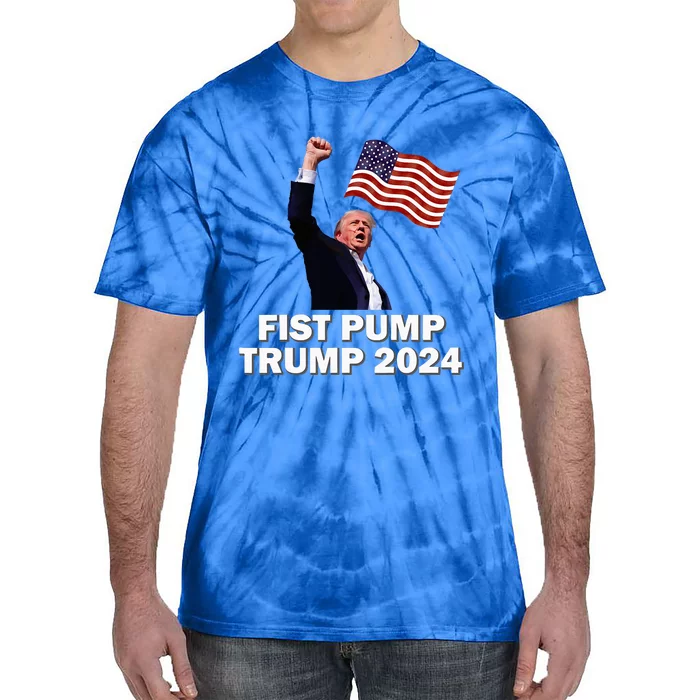 Fist Pump Trump 2024 Tie-Dye T-Shirt