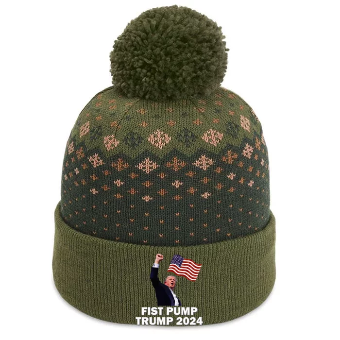 Fist Pump Trump 2024 The Baniff Cuffed Pom Beanie