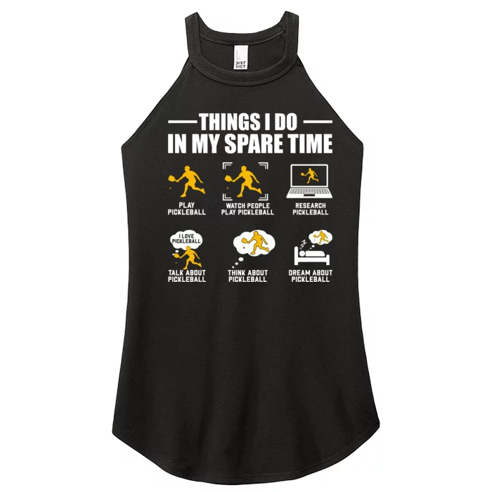 Funny Pickleball Things I Do In My Spare Pickleball Women’s Perfect Tri Rocker Tank