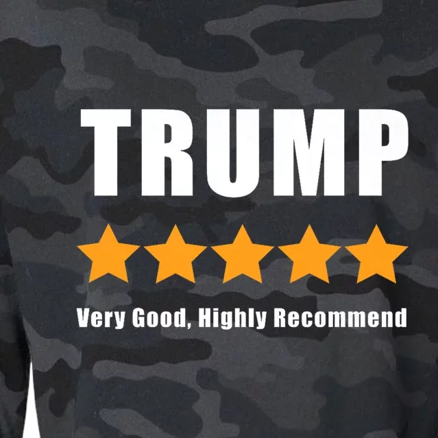 Funny Pro Trump 5 Star Rating Election Vote 2024 Cropped Pullover Crew