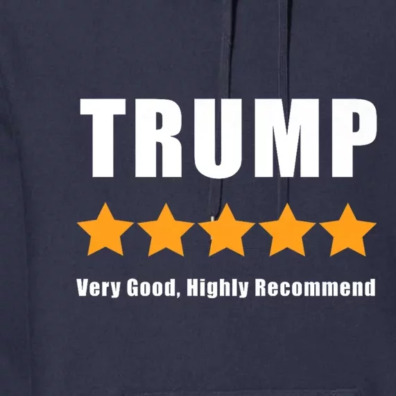 Funny Pro Trump 5 Star Rating Election Vote 2024 Premium Hoodie