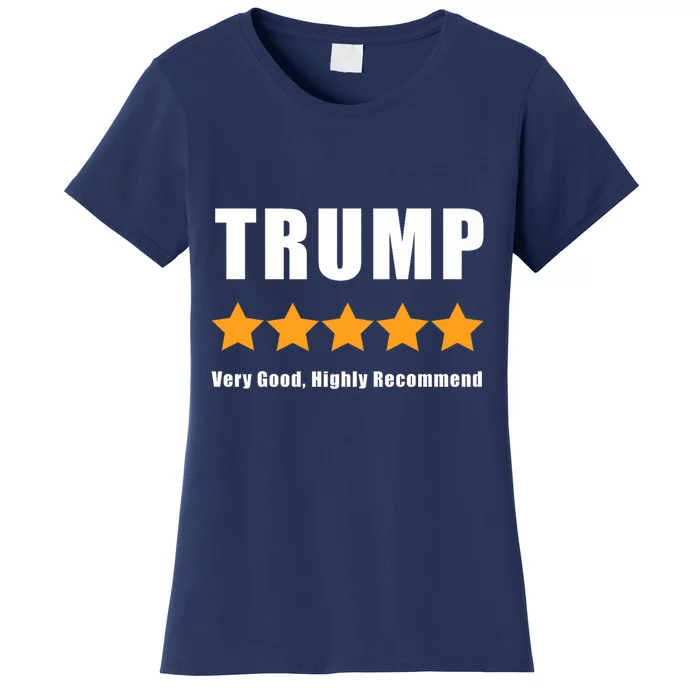 Funny Pro Trump 5 Star Rating Election Vote 2024 Women's T-Shirt