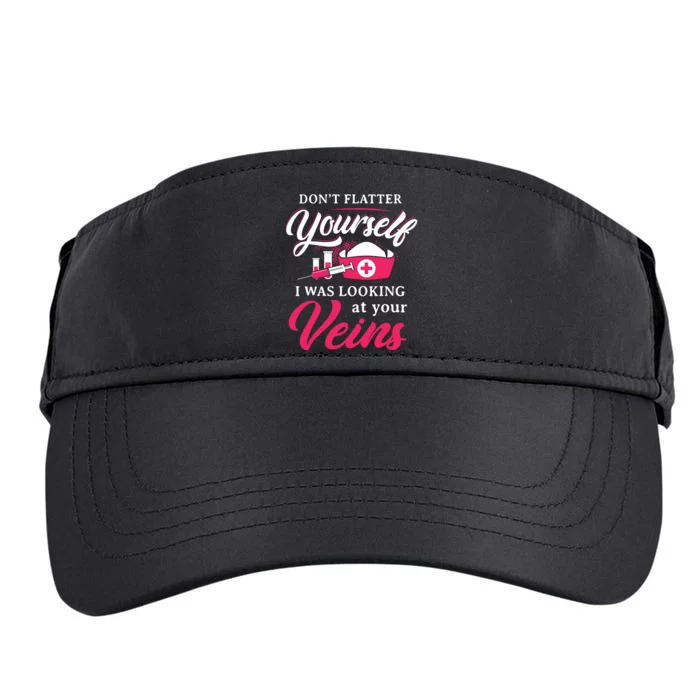 Funny Phlebotomy Technician Phlebotomist Nurse Women Adult Drive Performance Visor