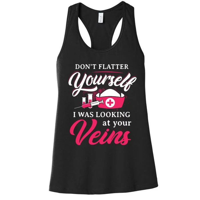 Funny Phlebotomy Technician Phlebotomist Nurse Women Women's Racerback Tank