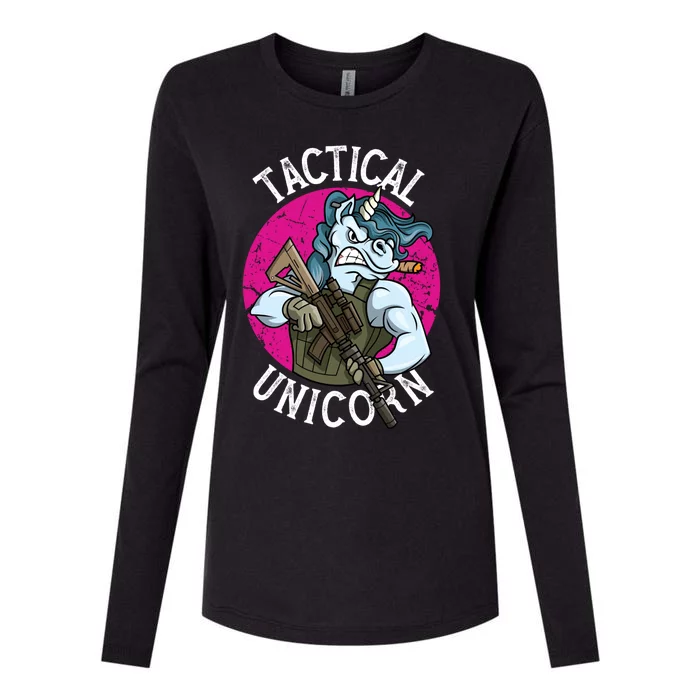 Funny Police Tactical Unicorn For Military Law Enforcet Gift Womens Cotton Relaxed Long Sleeve T-Shirt