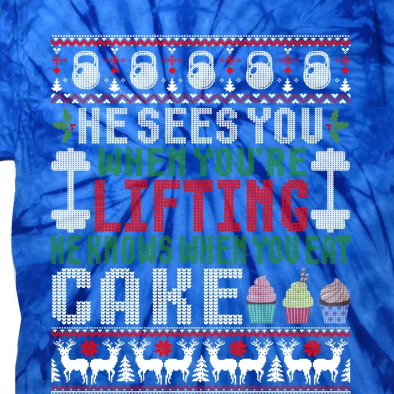 Funny Personal Trainer Christmas For Weightlifting And Cake Meaningful Gift Tie-Dye T-Shirt