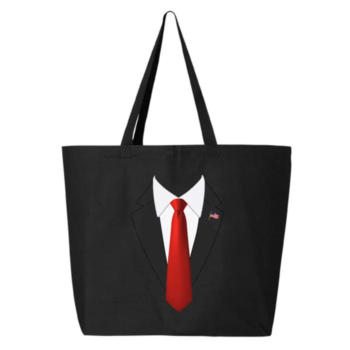 Funny President Trump Suit Lazy Halloween Costume Usa Flag Gift 25L Jumbo Tote