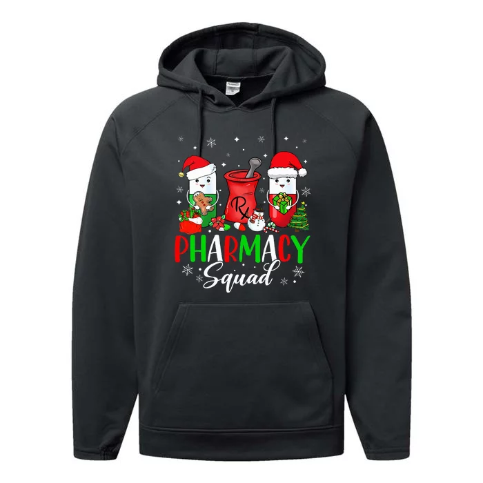 Funny Pharmacy tech Squad Christmas Matching Holiday Pajama Performance Fleece Hoodie