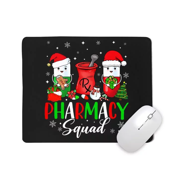 Funny Pharmacy tech Squad Christmas Matching Holiday Pajama Mousepad