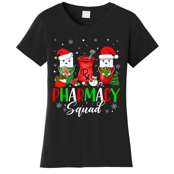 Funny Pharmacy tech Squad Christmas Matching Holiday Pajama Women's T-Shirt