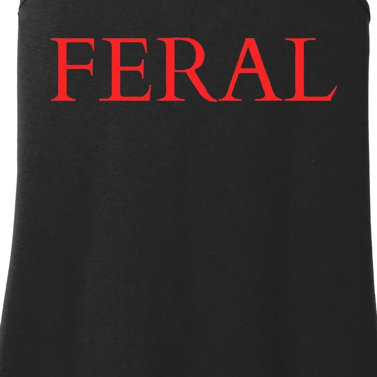 Feral Paint The Town Red Design Feral Friends Ladies Essential Tank