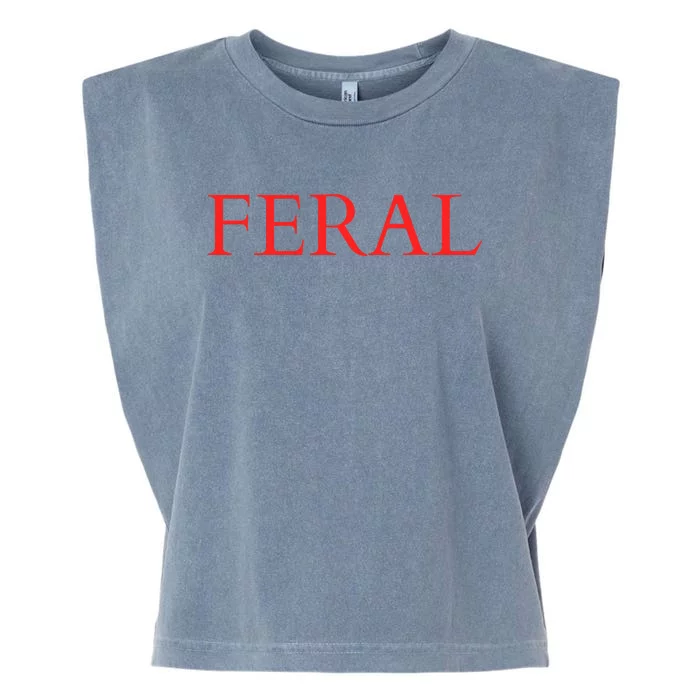 Feral Paint The Town Red Design Feral Friends Garment-Dyed Women's Muscle Tee