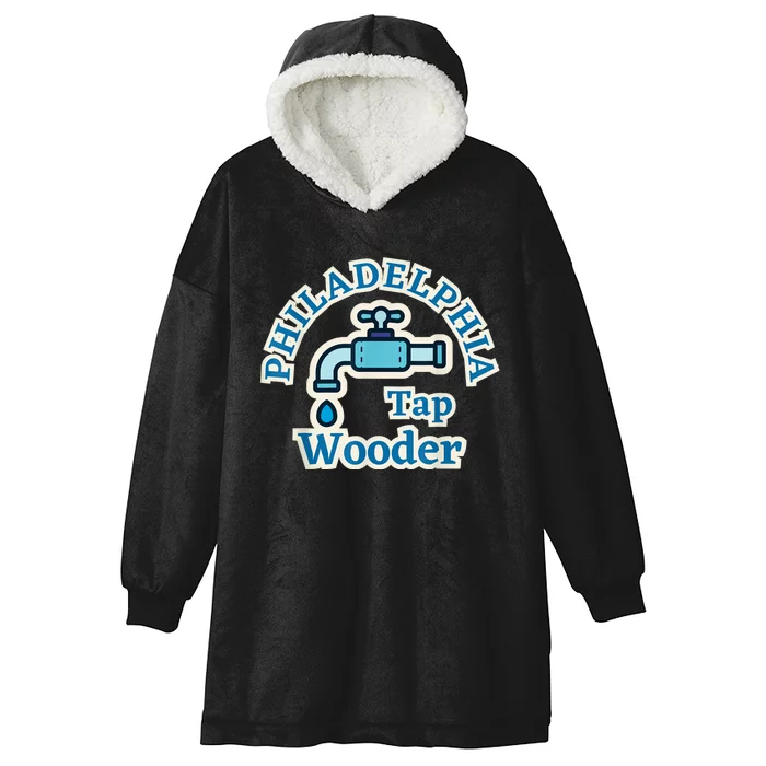 Funny Philadelphia Tap Wooder Water City Hall Parody Hooded Wearable Blanket