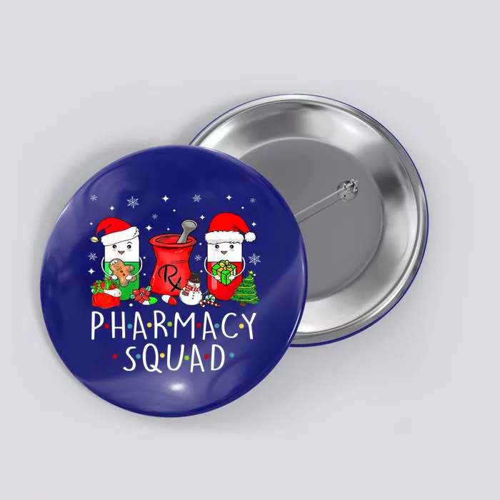 Funny Pharmacy Tech Squad Christmas Ing Holiday Pajama Cool Gift Button