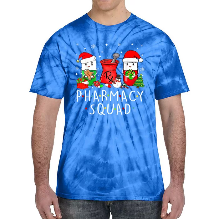 Funny Pharmacy Tech Squad Christmas Ing Holiday Pajama Cool Gift Tie-Dye T-Shirt