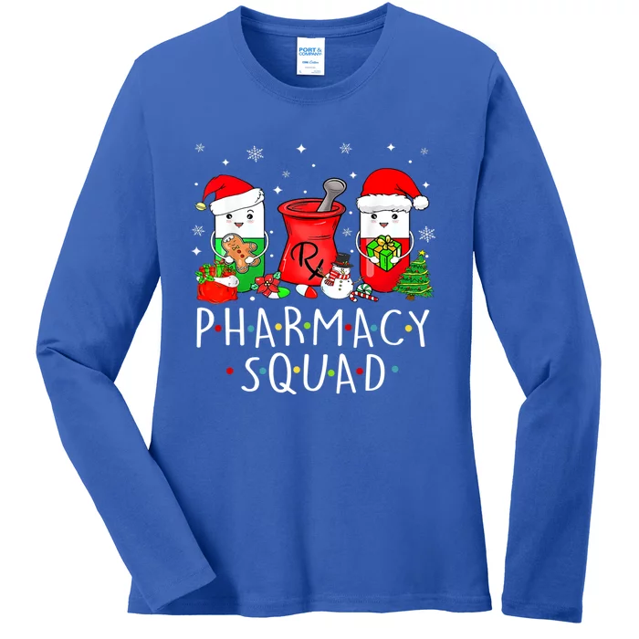 Funny Pharmacy Tech Squad Christmas Ing Holiday Pajama Cool Gift Ladies Long Sleeve Shirt