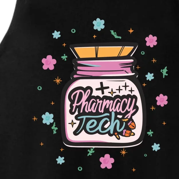 Funny Pharmacy Tech Squad Christmas Matching Holiday Pajama Cute Gift Ladies Tri-Blend Wicking Tank