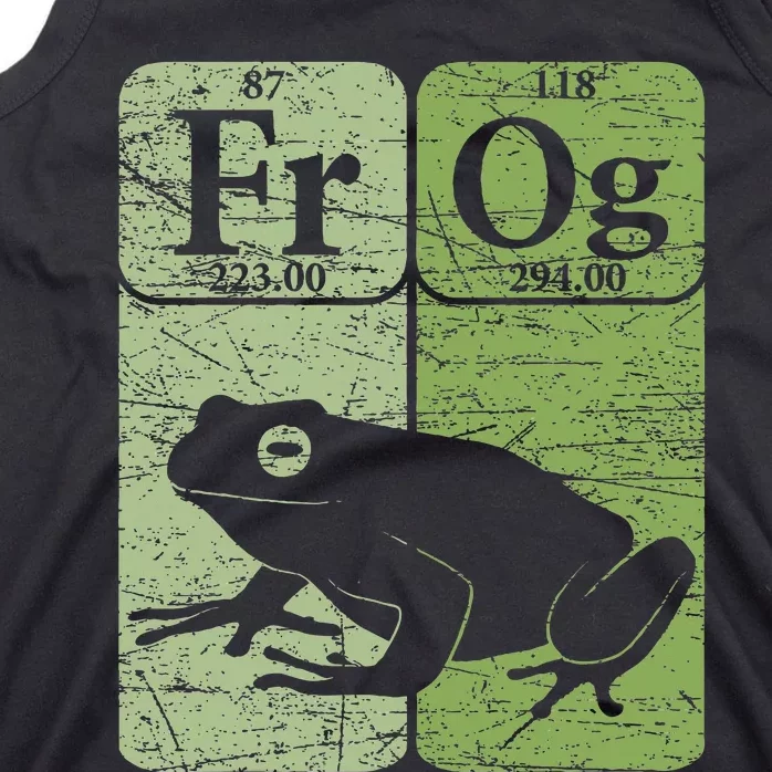 Frog Periodic Table Elements Herpetologist Frog Lover Retro Tank Top