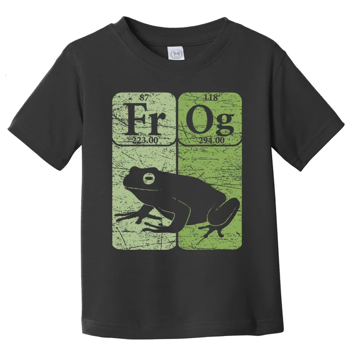 Frog Periodic Table Elements Herpetologist Frog Lover Retro Toddler T-Shirt