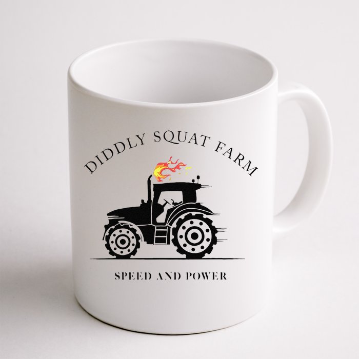 Funny Perfect Tractor Design Diddly Squat Farm Speed And Power Gift Front & Back Coffee Mug