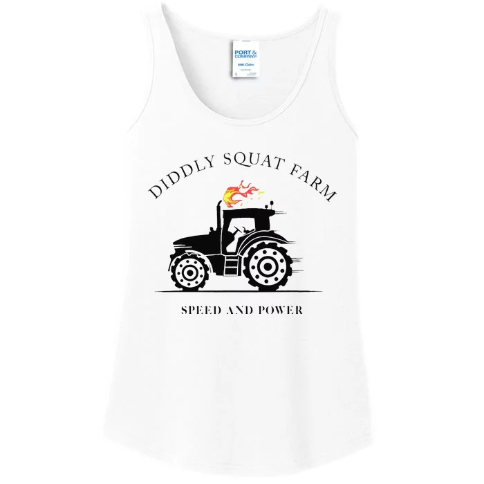 Funny Perfect Tractor Design Diddly Squat Farm Speed And Power Gift Ladies Essential Tank