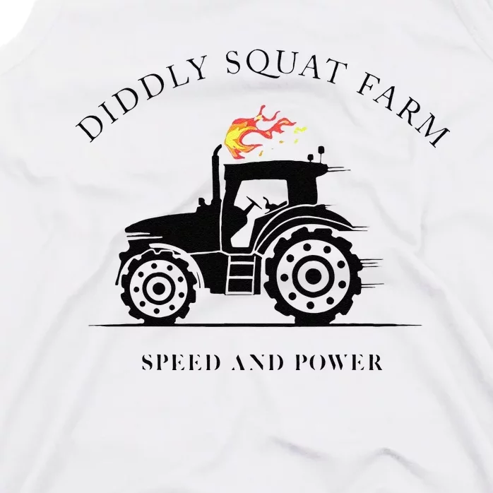 Funny Perfect Tractor Design Diddly Squat Farm Speed And Power Gift Tank Top