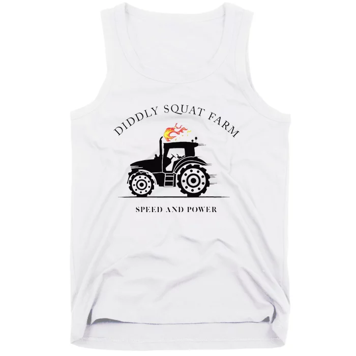 Funny Perfect Tractor Design Diddly Squat Farm Speed And Power Gift Tank Top