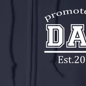 Funny Promoted To Daddy Est 2024 Gift New Dad First Time Dad Full Zip Hoodie