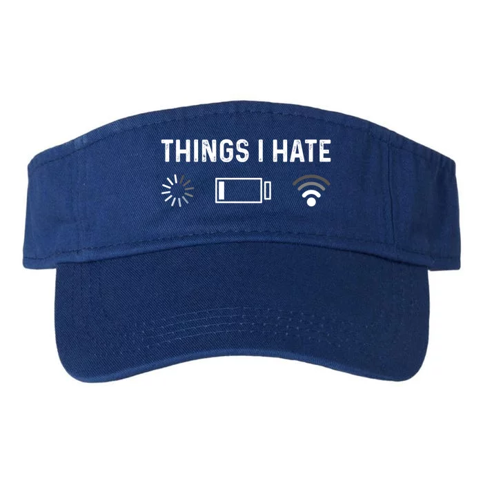 Funny Programmer Things I Hate Gamer Cute Gift Valucap Bio-Washed Visor