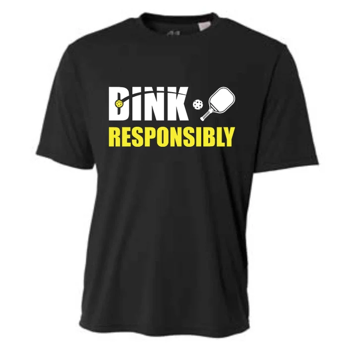 Funny Pickleball Team Clothing Dink Responsibly Cooling Performance Crew T-Shirt